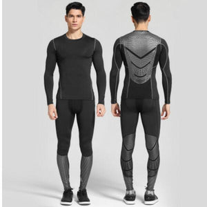 Men Compression MMA Rashguard Fitness Long