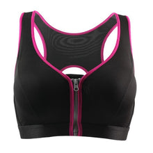 Load image into Gallery viewer, Women Brand Padded Front Zipper Tank Top Running Sports Bra