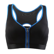 Load image into Gallery viewer, Women Brand Padded Front Zipper Tank Top Running Sports Bra