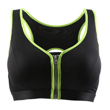 Load image into Gallery viewer, Women Brand Padded Front Zipper Tank Top Running Sports Bra