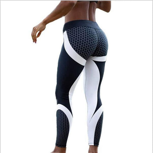 Vertvie Honeycomb Printed Yoga Pants