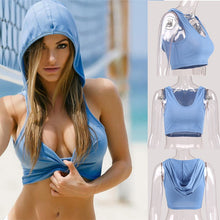 Load image into Gallery viewer, Hot New Fitness Sports Bra Women Hoodie Running Yoga Bra
