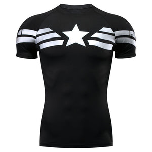 3D MMA Rashguard Gym T Shirt Clothing Compression Shirt