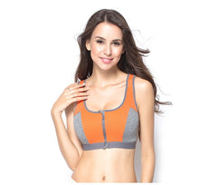 Load image into Gallery viewer, Double Layer Zipper Sports Bra Ladies