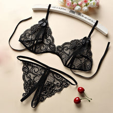 Load image into Gallery viewer, Sexy Lingerie Set Women Lace Strappy Push Up Bra