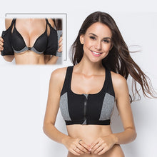 Load image into Gallery viewer, Double Layer Zipper Sports Bra Ladies