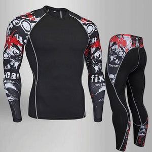 Men Fitness MMA Compression Shirt Men Rash guard Male