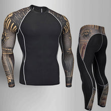 Load image into Gallery viewer, Men Fitness MMA Compression Shirt Men Rash guard Male