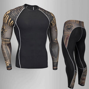 Men Fitness MMA Compression Shirt Men Rash guard Male