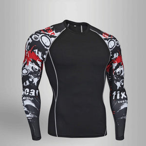 Men Fitness MMA Compression Shirt Men Rash guard Male