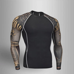 Men Fitness MMA Compression Shirt Men Rash guard Male