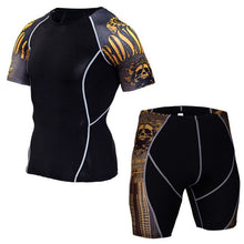 Load image into Gallery viewer, Mma Rashguard Muay Thai T Shirt Shorts Suit Printed