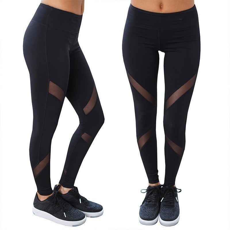 Solid Fitness Yoga Sports Leggings For Women