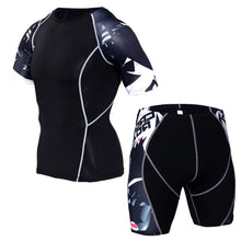 Load image into Gallery viewer, Mma Rashguard Muay Thai T Shirt Shorts Suit Printed